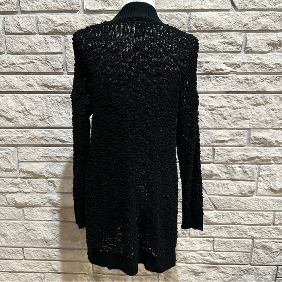 Black boucle cardigan sweater - Picture 4 of 6